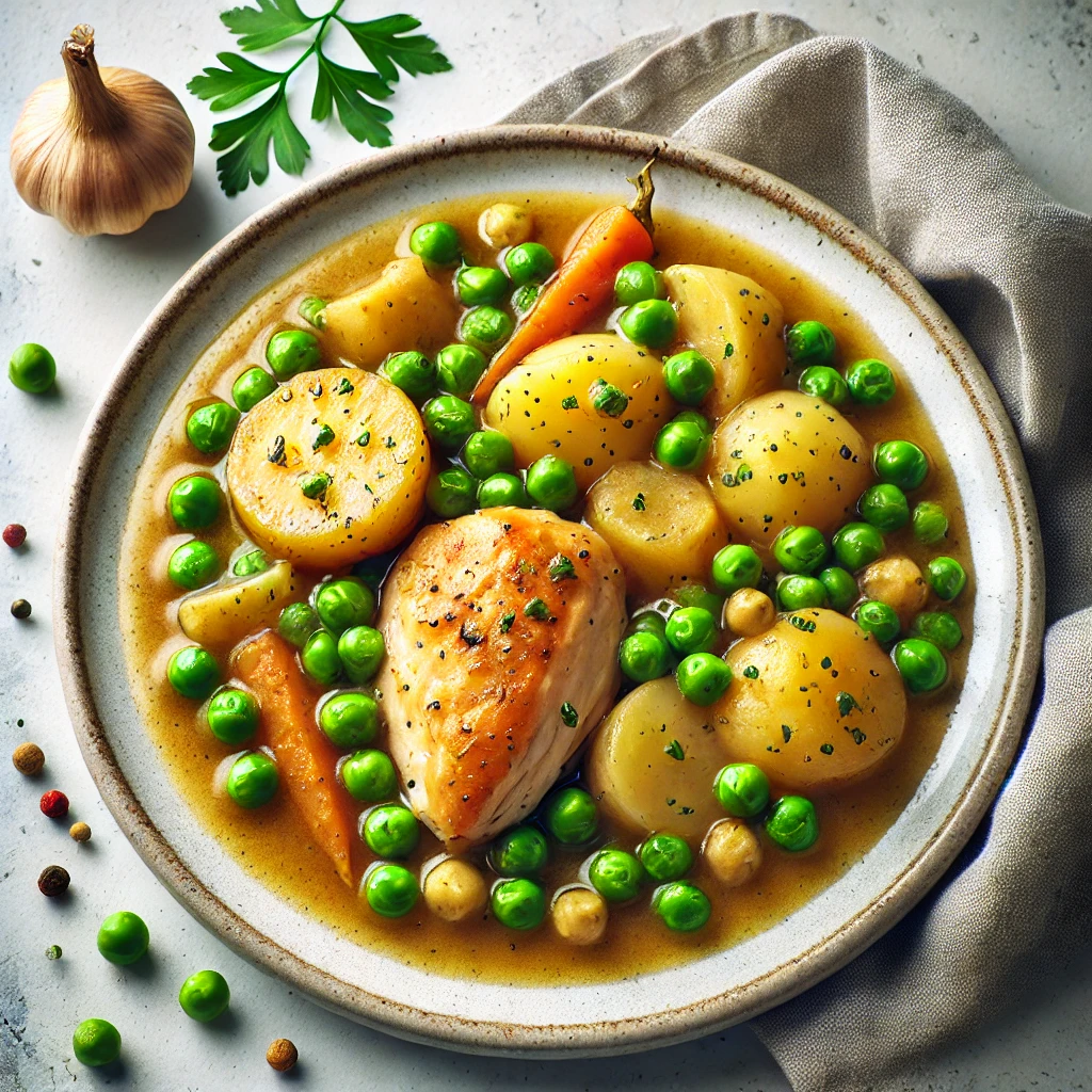 Stewed Chicken with Potatoes & Peas